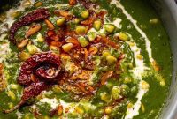 Garlicky Corn Spinach