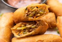 Golden and Crispy Veg Spring Rolls Two Ways