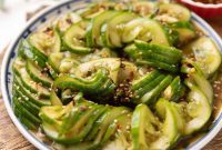 Sesame Garlic Cucumber Salad