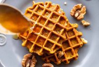 Golden Pumpkin Spice Waffles