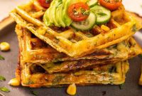 Green and Golden Waffles