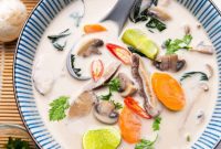 Creamy Vegetarian Tom Kha Coconut Soup