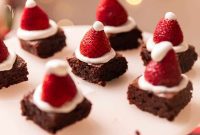 Jolly Santa Hat Brownie Bites