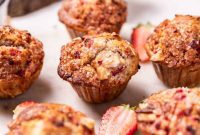 Strawberry Burst Air Fryer Muffins