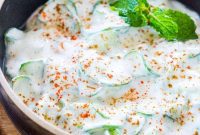 Refreshing Indian Spiralized Cucumber Mint Raita