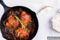 Sticky Caramelized Onion Rosemary Chicken Thighs