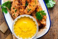 Tropical Baked Coconut Chicken with Zesty Mango Mustard Dip