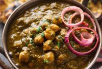 Authentic Chole Palak Spinach Chickpea Curry
