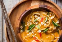 Golden Thai Pumpkin Curry Noodle Soup