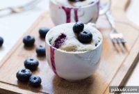 Instant Eggless Blueberry Mug Cake