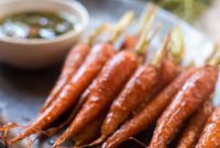 Honey-Ginger Carrots with Zesty Carrot Top Chimichurri