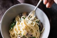 Lemon Kissed Mushroom Kale Linguine