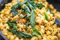 Cozy Fall Mac and Cheese with Pumpkin Sausage and Kale