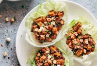 Fresh and Fiery Plant Powered Mapo Tofu Lettuce Wraps