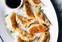 Spiced Paneer and Carrot Potstickers