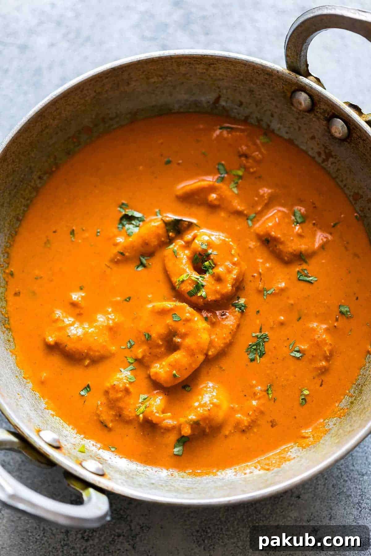 Sun-Kissed Goan Prawn and Coconut Curry 2 Goan prawn curry pictured in the wok that it was cooked in