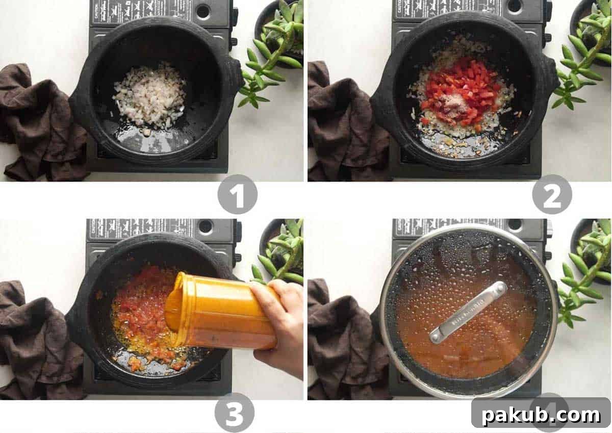 Sun-Kissed Goan Prawn and Coconut Curry 6 Step by step picture collage showing how to make the curry