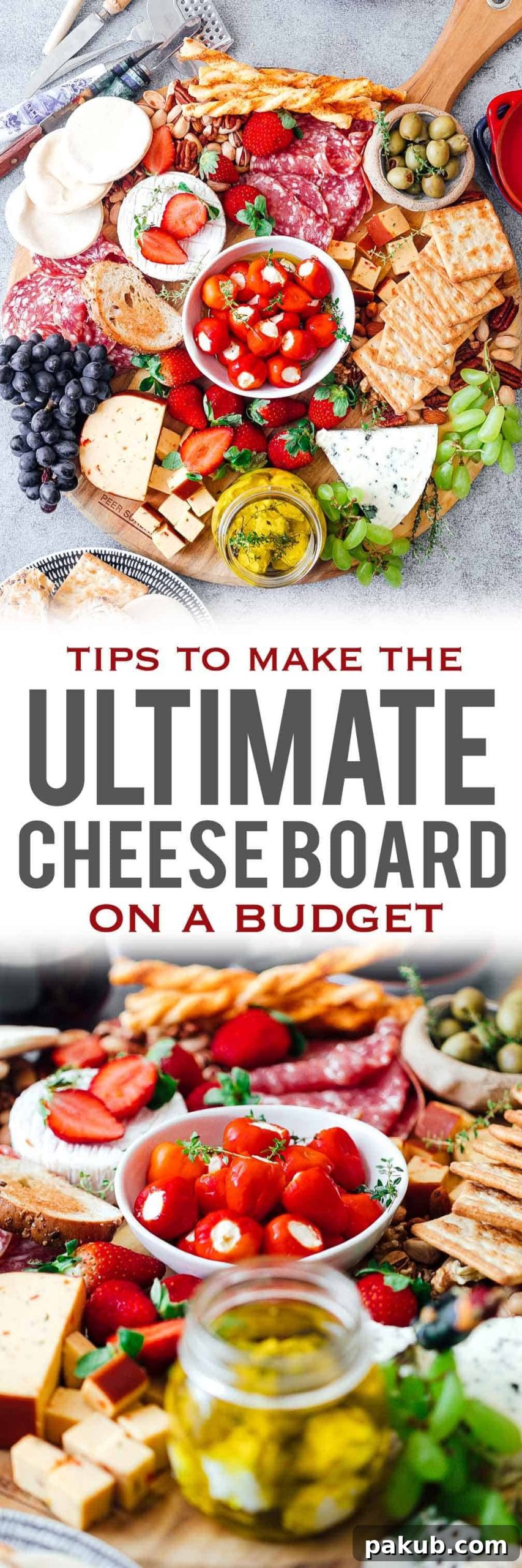 Building an Exquisite Wine and Cheese Board Without Overspending 12 Learn how to make the Ultimate Wine and Cheese Board on a budget with simple tips and tricks. You'll be a DIY cheeseboard ninja by the end of this detailed post. Perfect for Christmas holidays, as a party appetizer for a crowd or for a romantic dinner date.