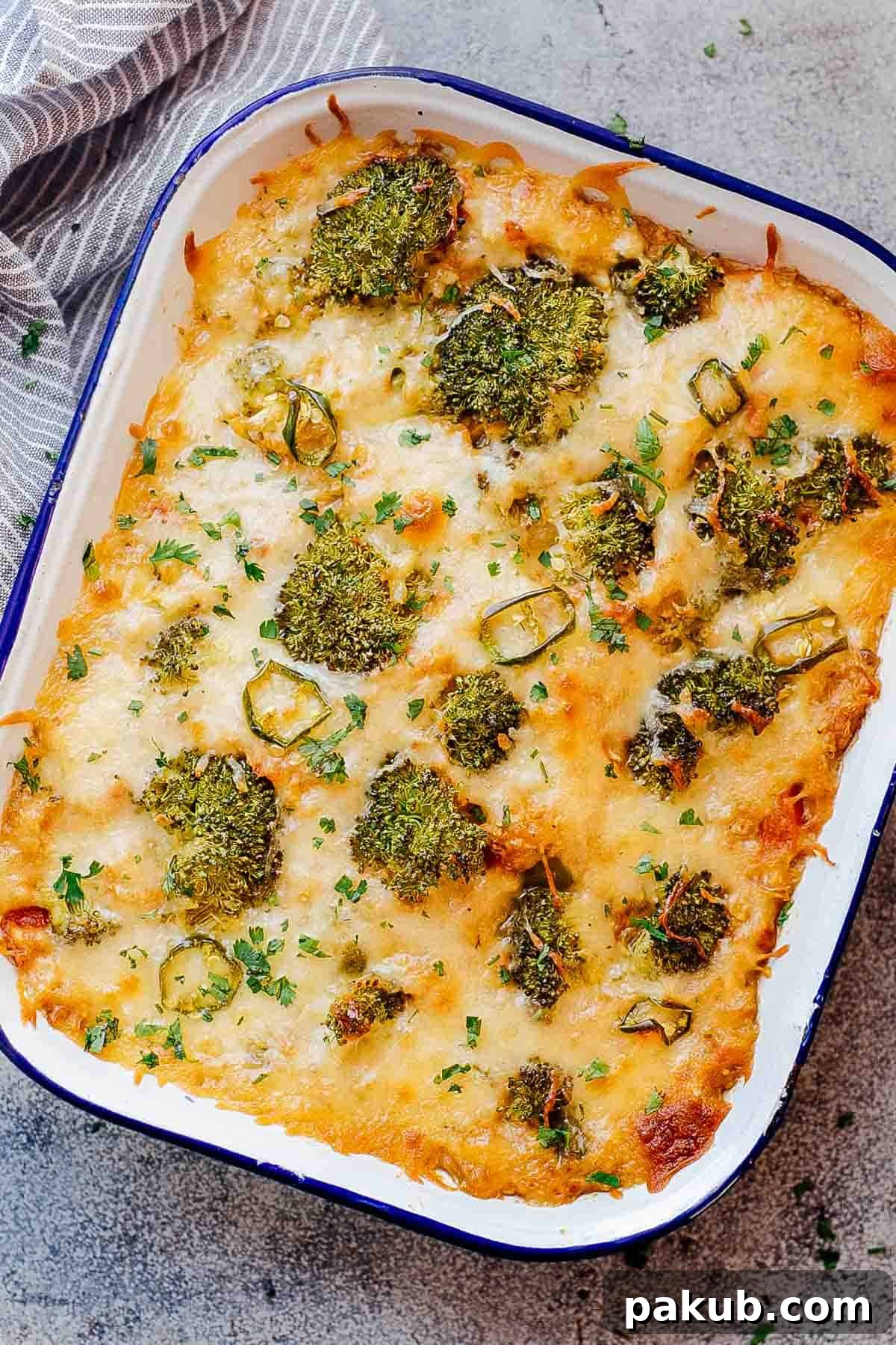 Wholesome Cauliflower Broccoli Bake 2 Healthy Cauliflower Rice Broccoli Casserole freshly baked in a pan