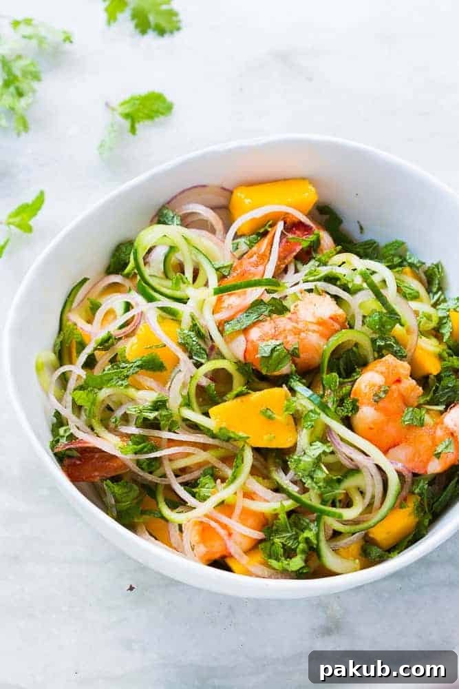 Upgrade Your Diet: 10 Simple Food Swaps 4 Thai Cucumber Noodle Prawn Mango Salad