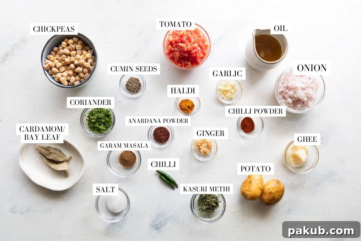 ingredient shot for pressure cooker chana masala