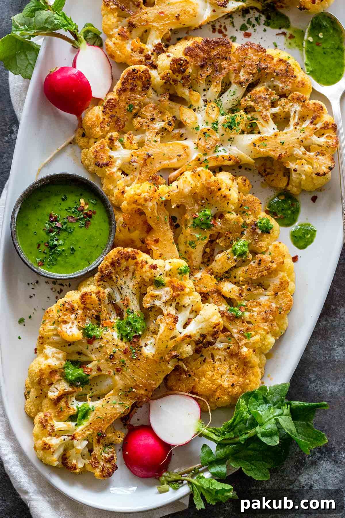 cauliflower steaks - healthy cauliflower recipes
