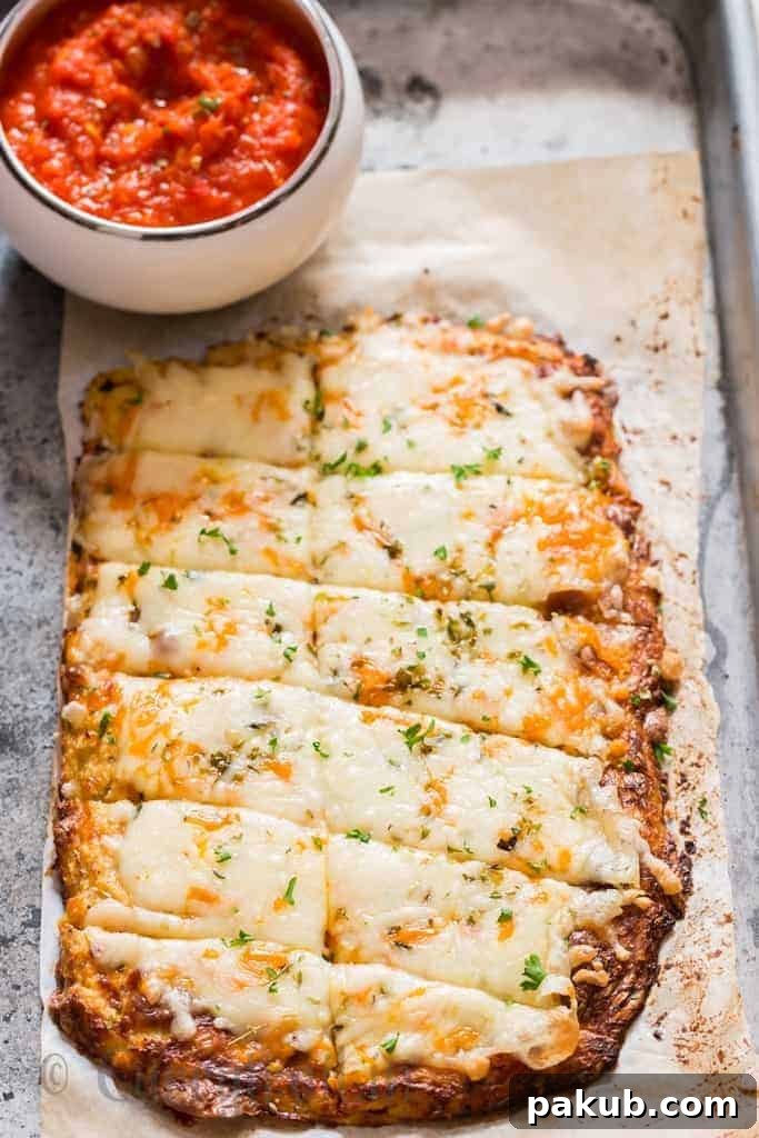 cauliflower breadsticks - healthy cauliflower recipes