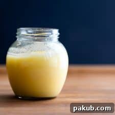 Jar of homemade ghee