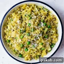 Potato Cabbage Fry served in a bowl