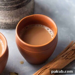 A perfectly brewed cup of Masala Chai served in a rounded mug, promising warmth and flavor.