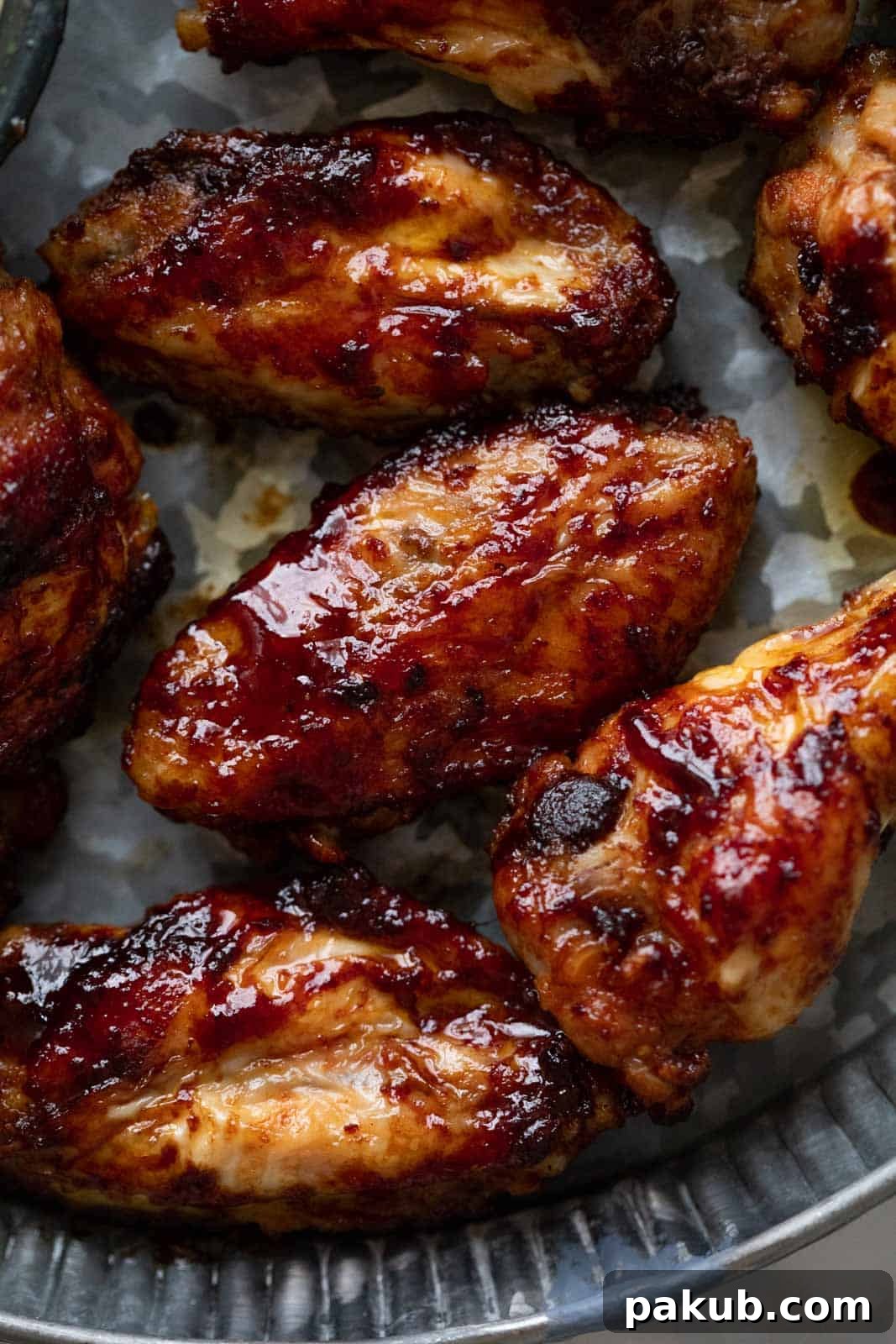Kickin' BBQ Chicken Wings 2 Closeup of a few chicken wings to show their charred sauciness
