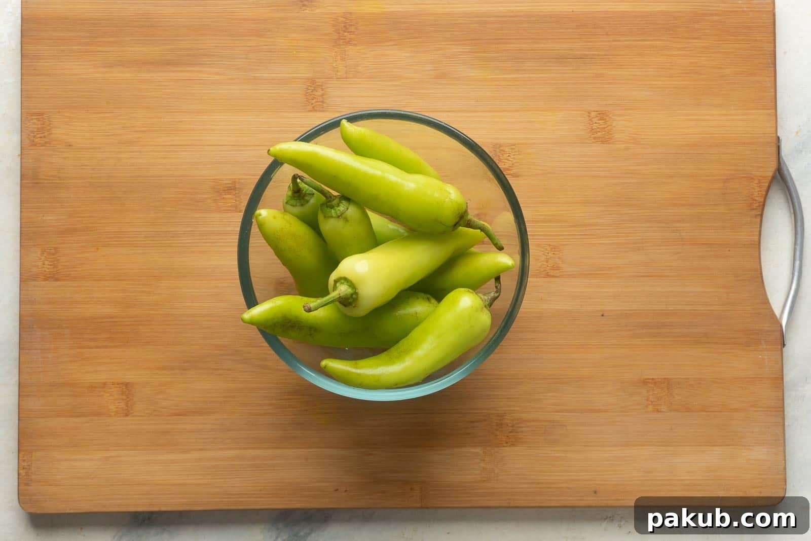 Large green chillies required for Mirchi Bajji in a bowl