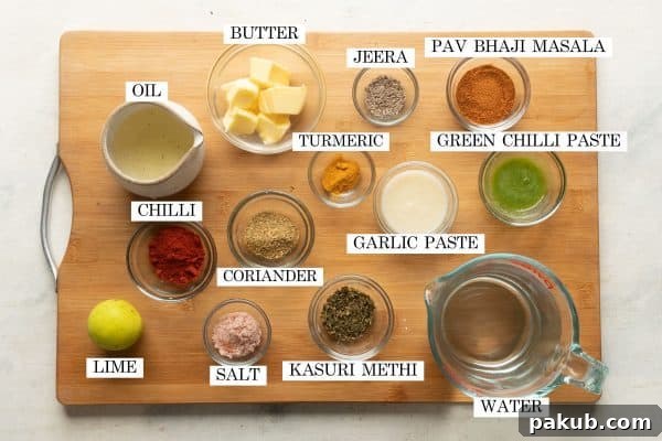 Mumbai Style Pav Bhaji Recipe 5 image of masalas required
