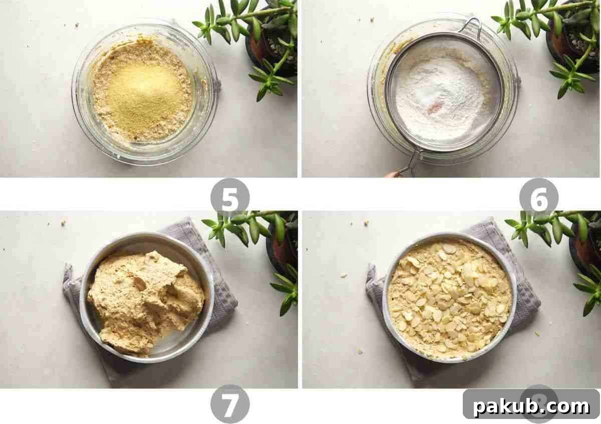 Step by step picture collage to show how to make mawa cake