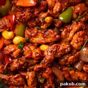 a close up image of dragon chicken to show it's texture