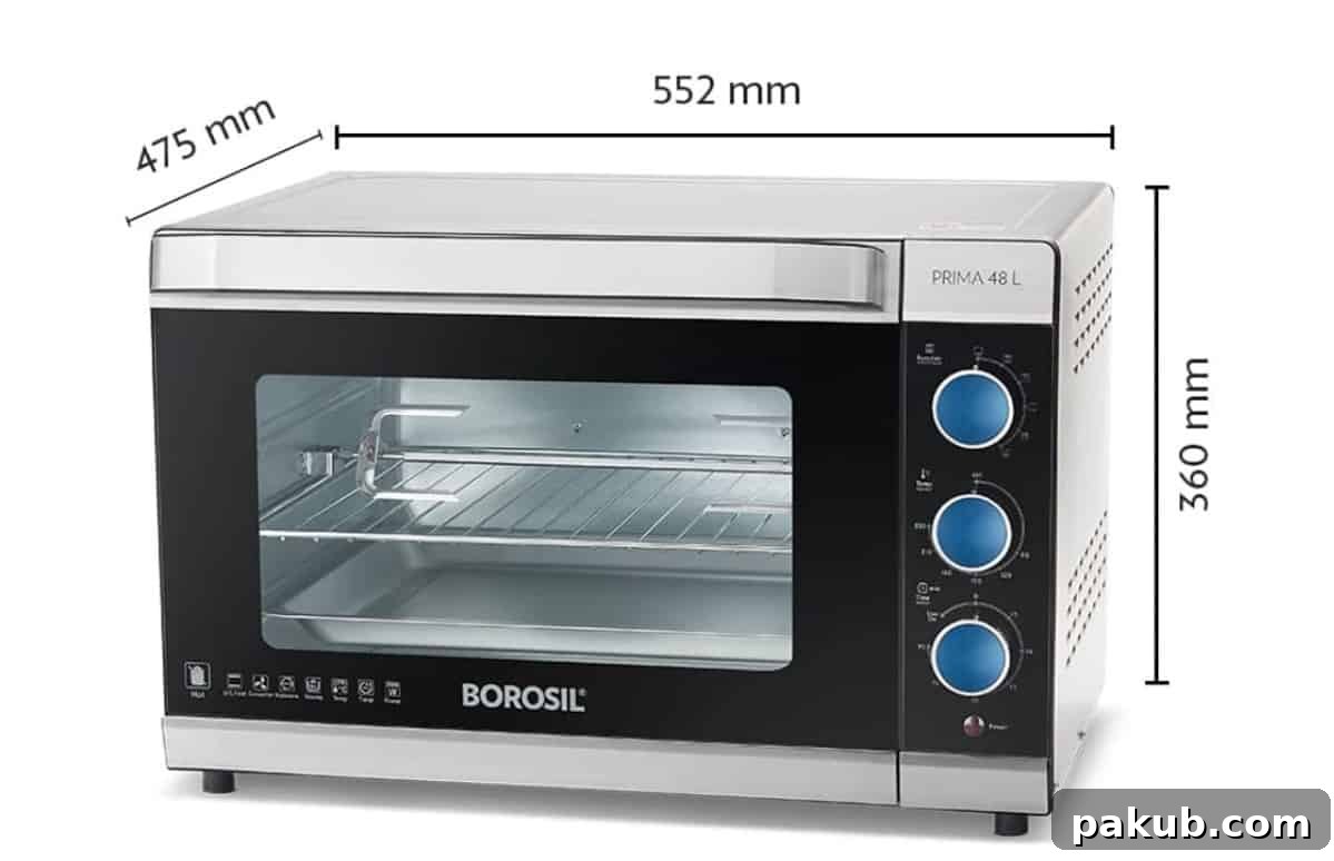 My Favorite Kitchen Workhorses of 2022 14 A robust Borosil Oven Toaster Grill (OTG), highlighting its compact design and multi-functional capabilities for baking, toasting, and grilling, a versatile kitchen appliance.