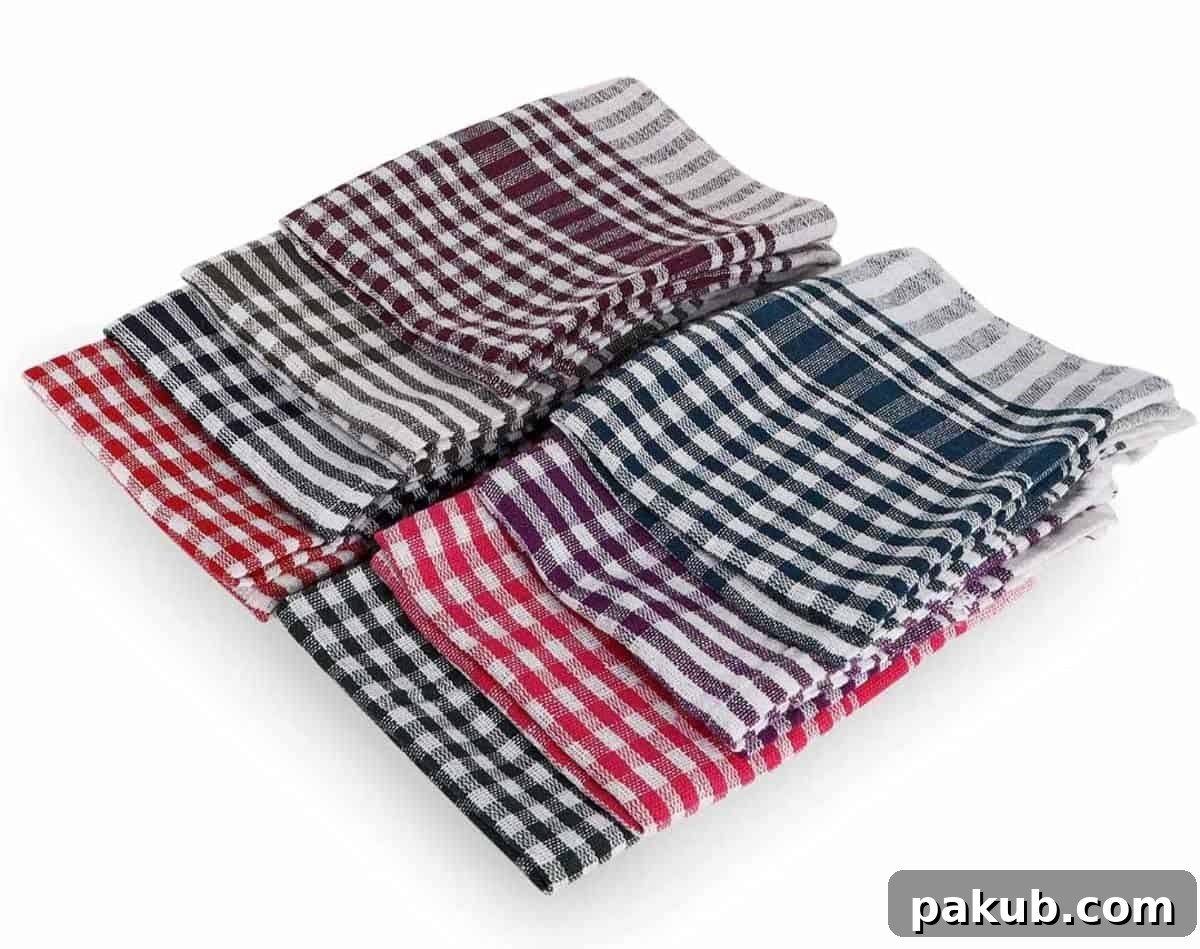 My Favorite Kitchen Workhorses of 2022 17 A stack of soft, absorbent kitchen dusters, ready for use, emphasizing their fundamental role in maintaining kitchen cleanliness and hygiene.