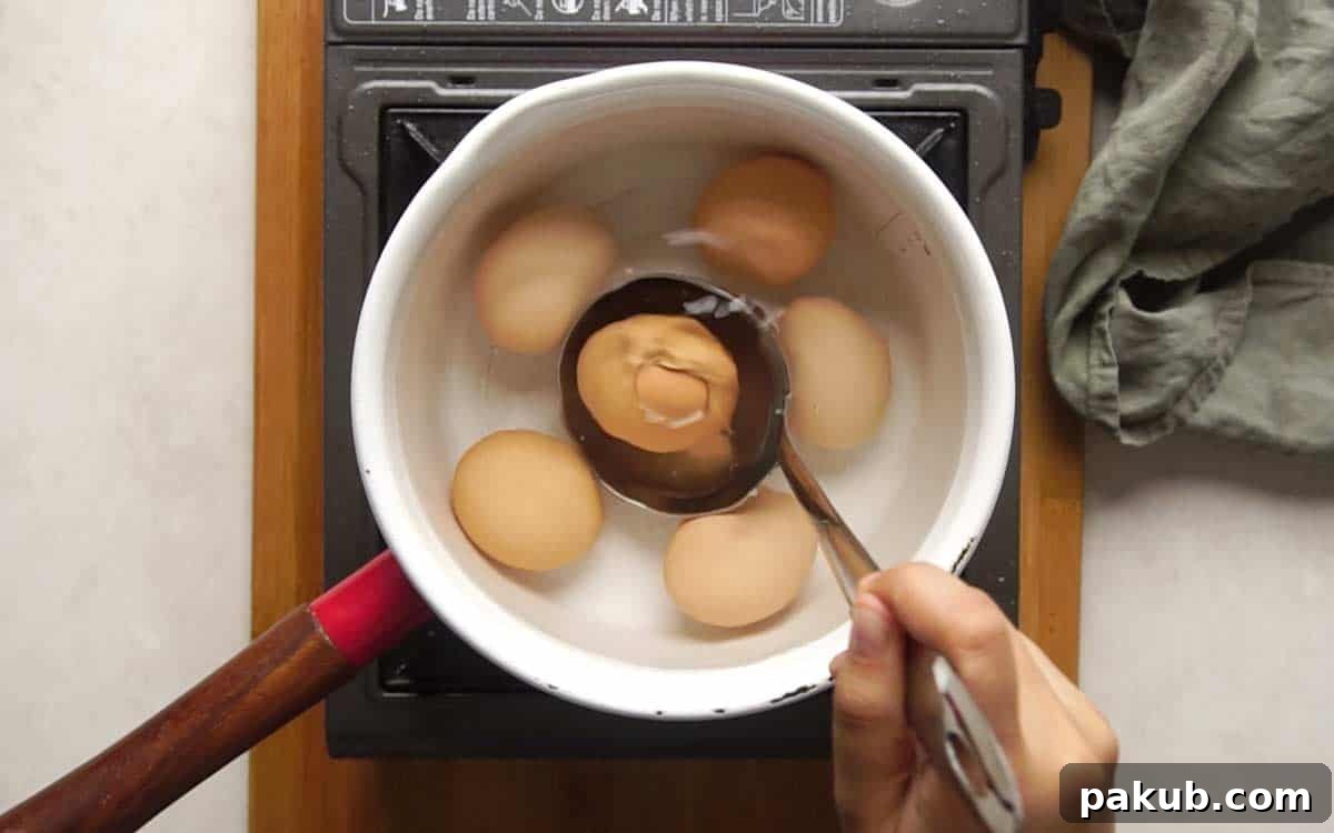 Perfect Hard Boiled Eggs Every Time 3 Picture showing how to make hard boiled eggs - Eggs in pot with cold water