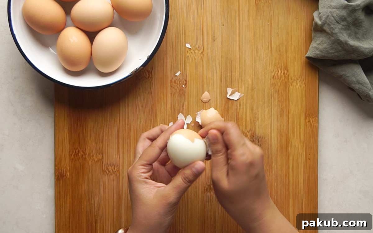 Perfect Hard Boiled Eggs Every Time 7 Picture showing how to make hard boiled eggs - Eggs cooling in ice bath