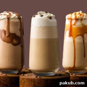 A delightful trio of cold coffee variations – Classic, Nutella, and Caramel.