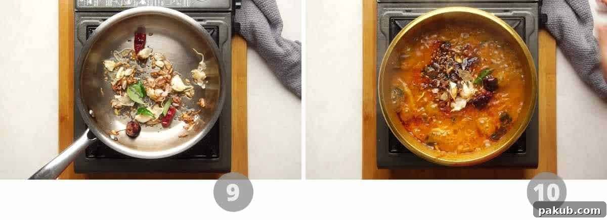 Alleppey Green Mango Fish Curry 6 Step-by-step picture collage showing how to make Raw Mango Fish Curry