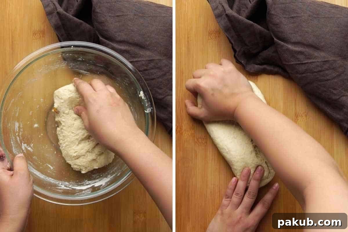 Homemade Bread Made Easy 3 A step-by-step image collage demonstrating various stages of bread baking, from mixing to kneading