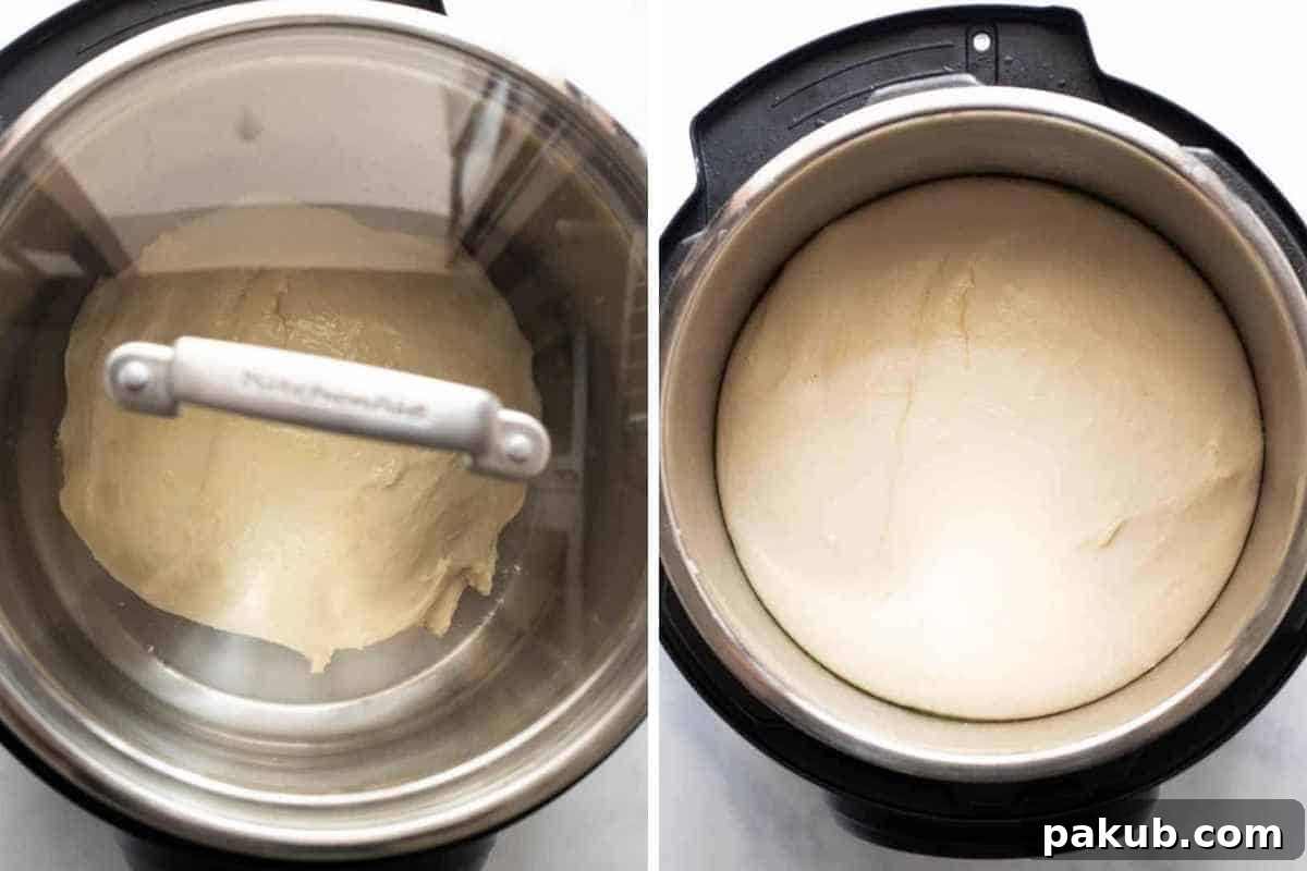 Homemade Bread Made Easy 5 Another step-by-step image collage illustrating different stages of bread baking, focusing on the dough rising
