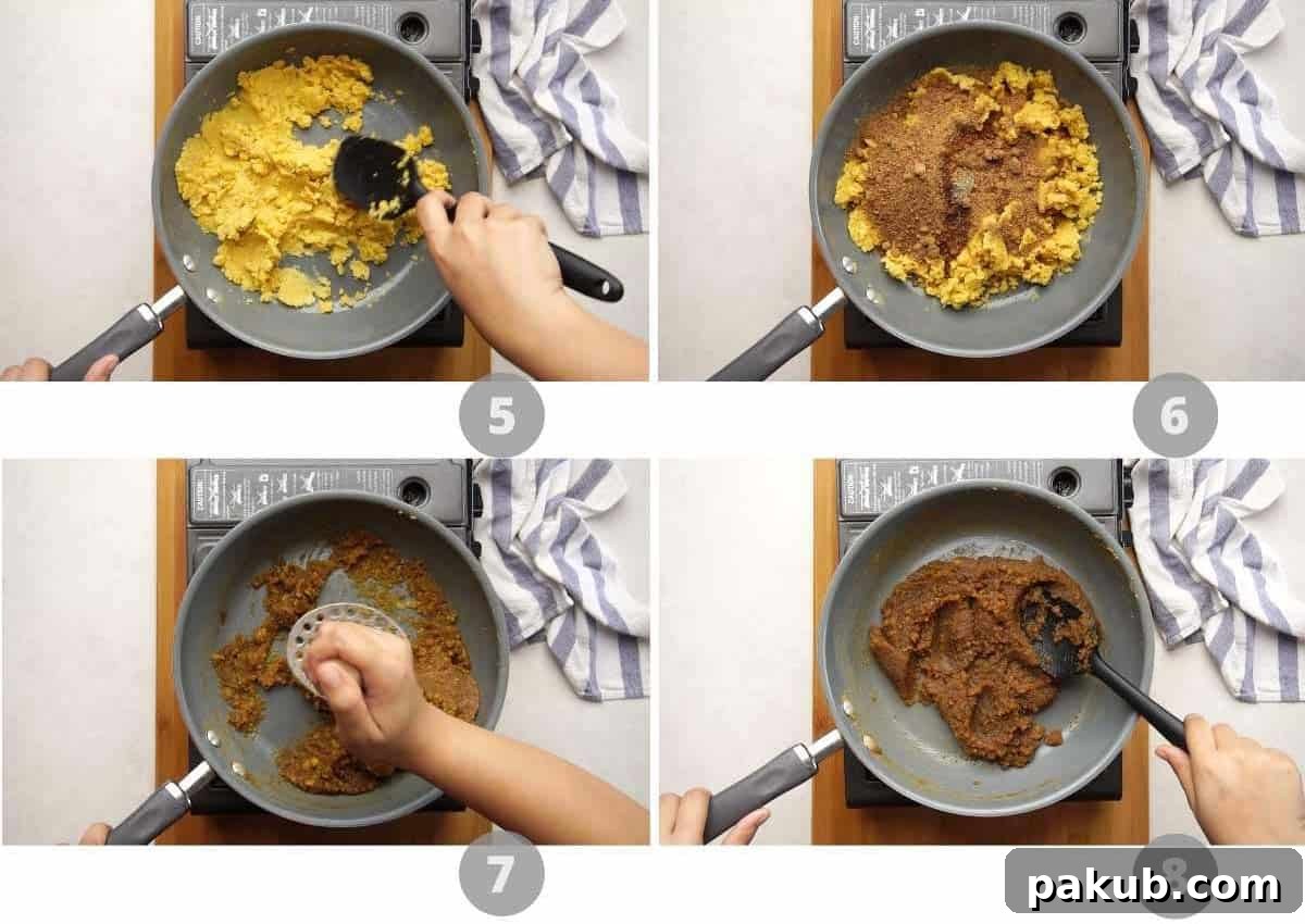 Indian Sweet Lentil Flatbread 5 Step by step picture collage showing how to make puran poli
