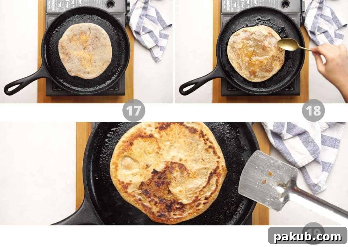 Indian Sweet Lentil Flatbread 8 Step by step picture collage showing how to make puran poli