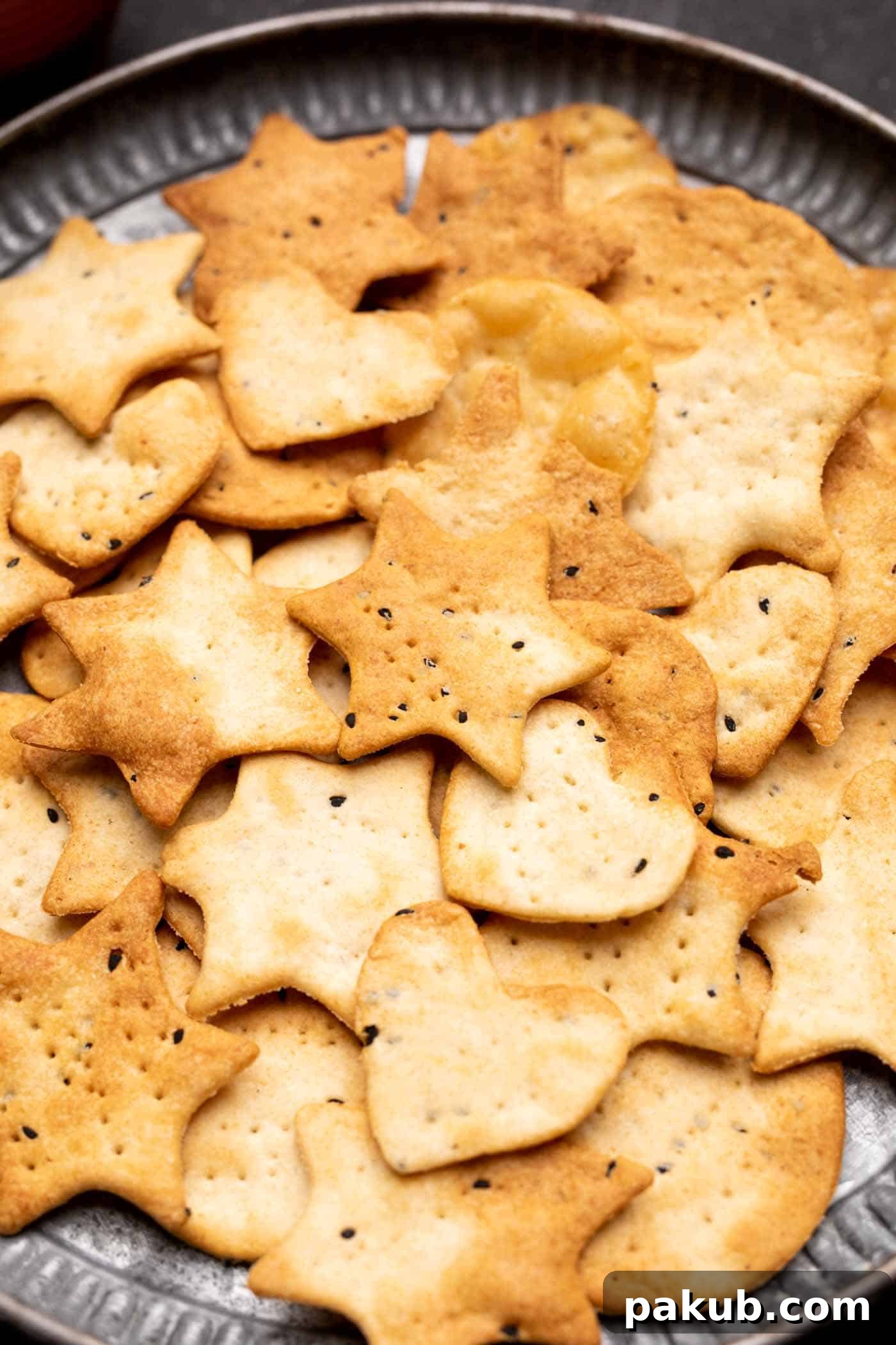 Guilt-Free Air Fryer Papdi 8 A close-up shot of perfectly air-fried papdi, golden brown and exquisitely crispy, highlighting its texture and inviting appeal.