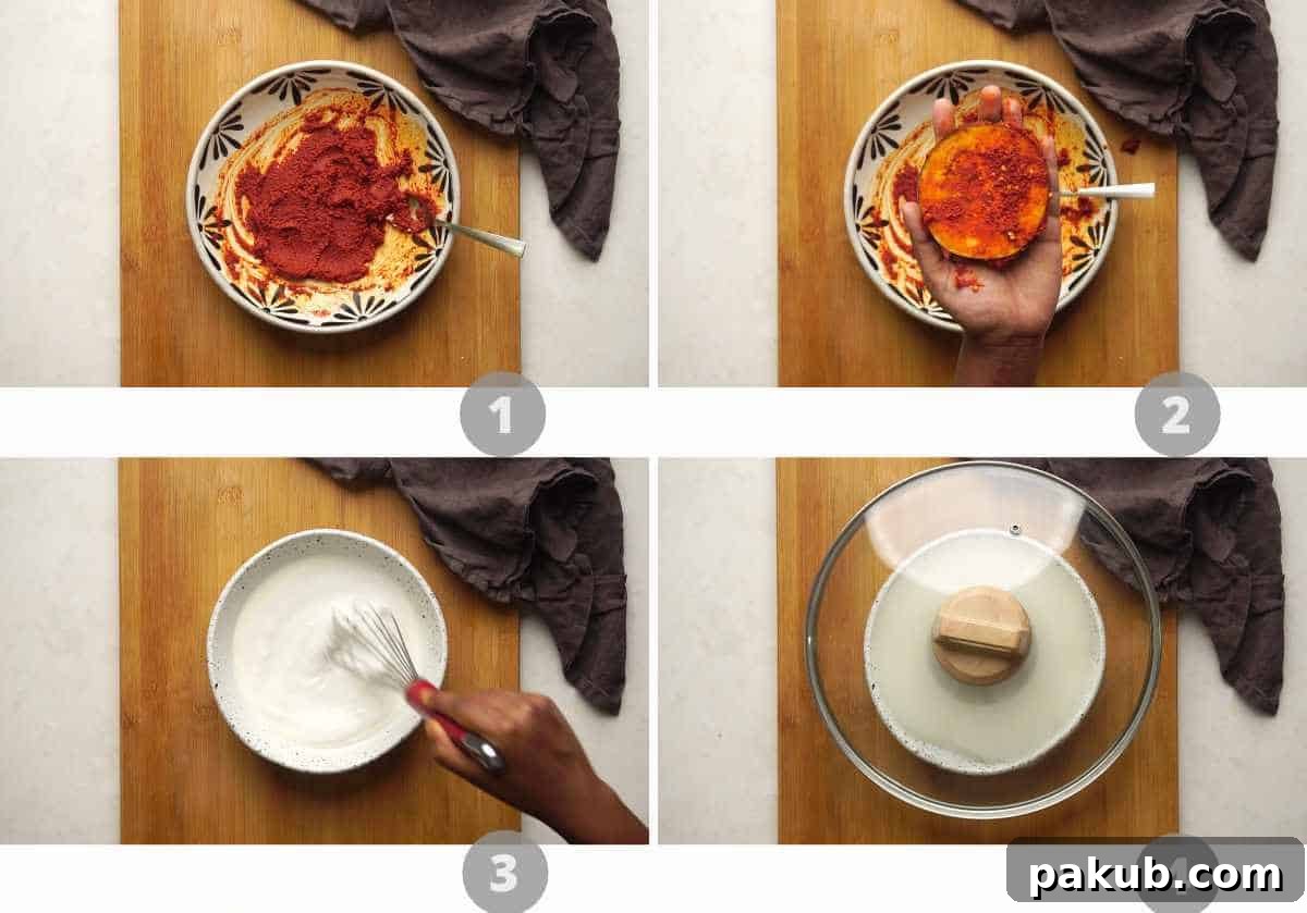 Step by step picture collage showing how to make smoked baingan salad