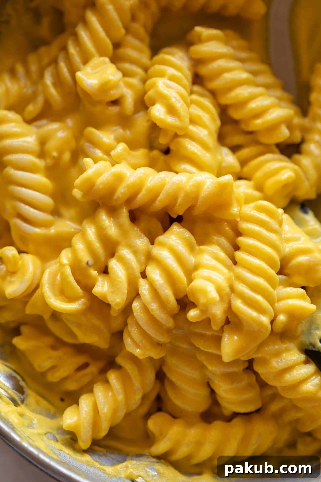 Hidden Carrot Pasta for Kids 2 Close up of creamy carrot pasta showing rich texture