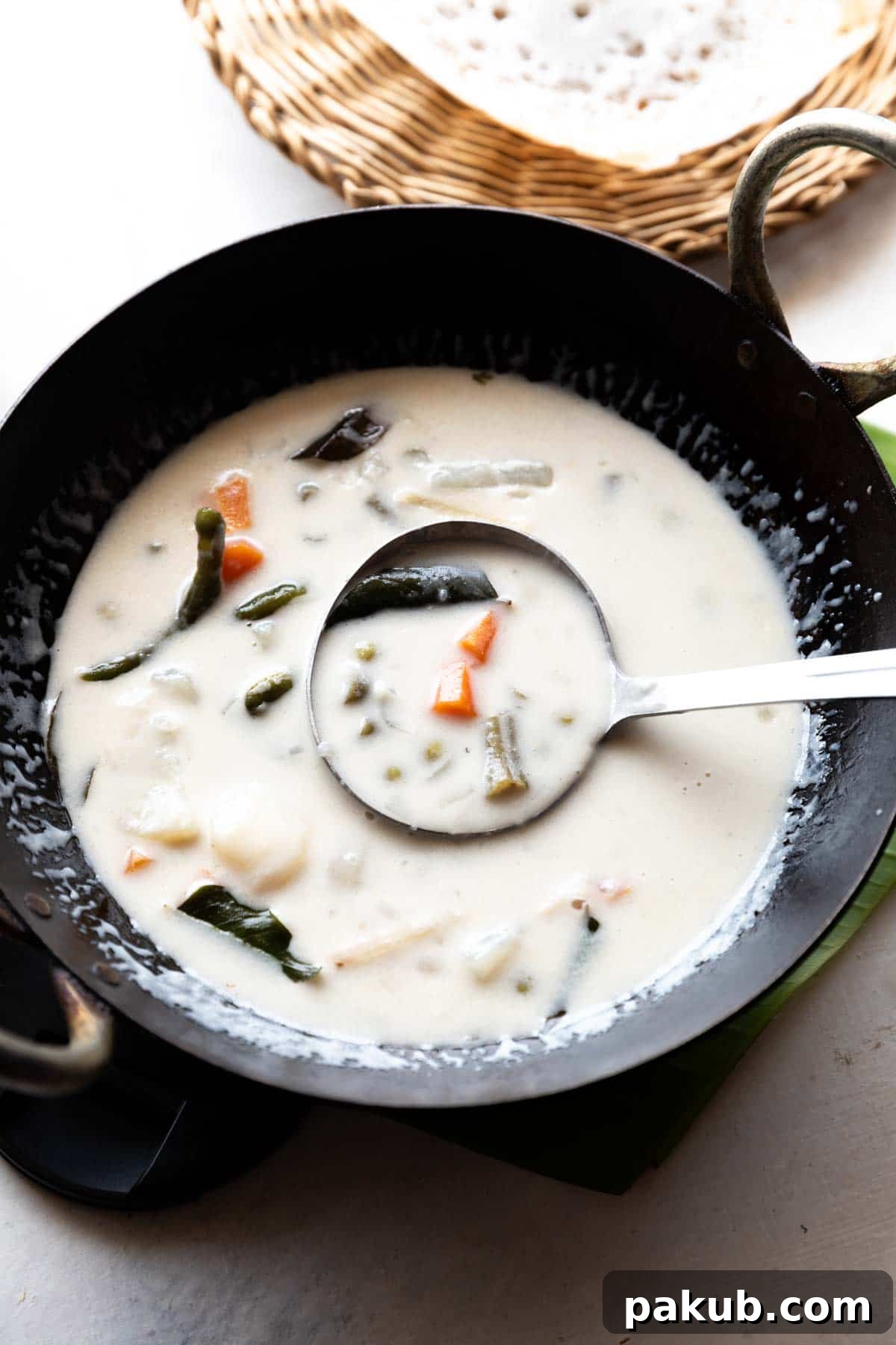 Aromatic Kerala Vegetable Stew 2 kerala veg stew served with appam