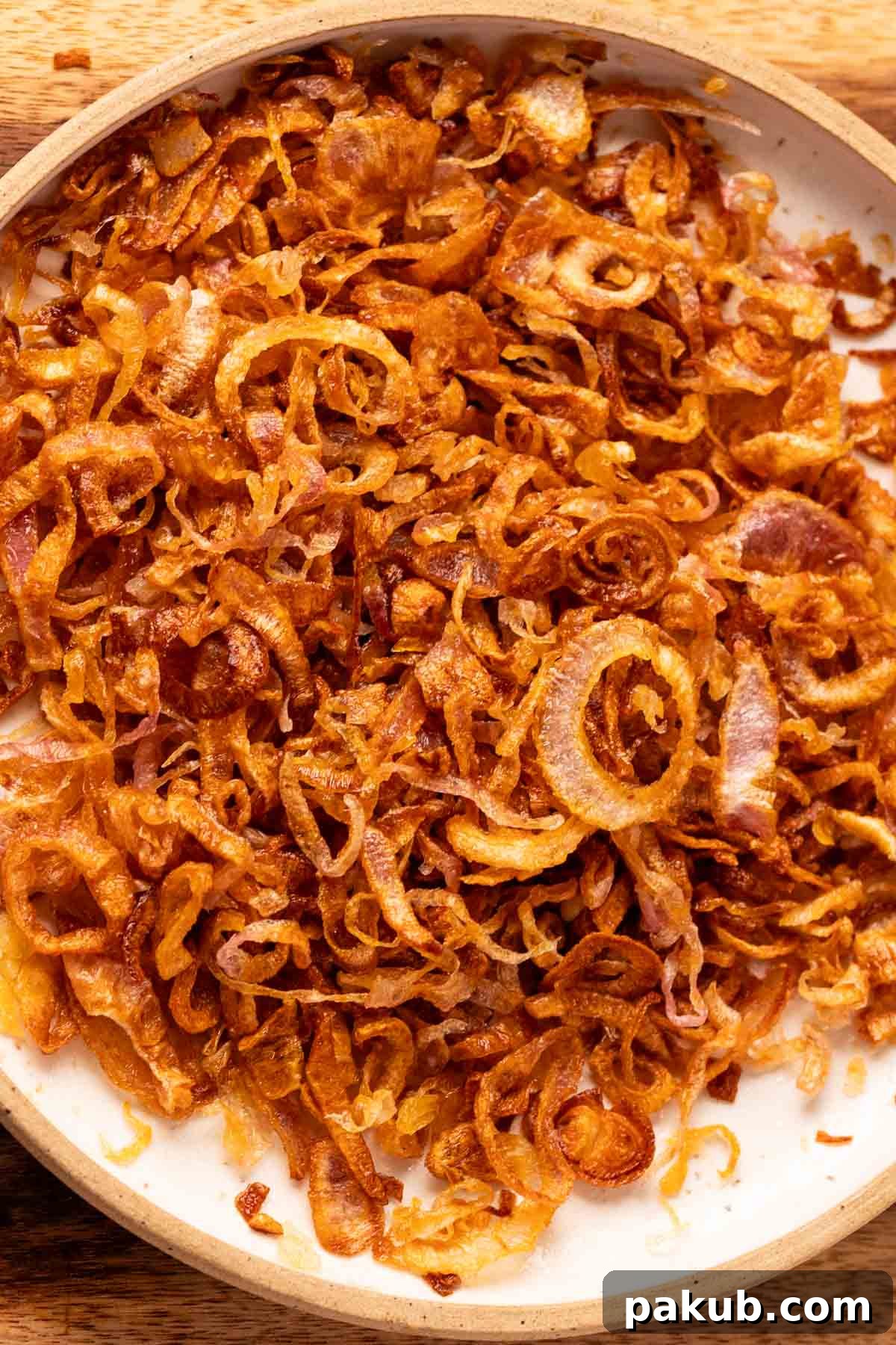 birista made in microwave and served on a plate as a topping